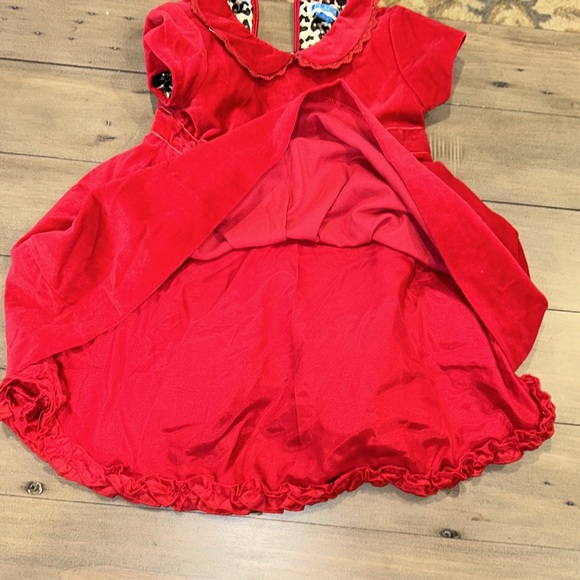The Children's Place Red Velvet Party Dress Sz 3T - Picture 7 of 7